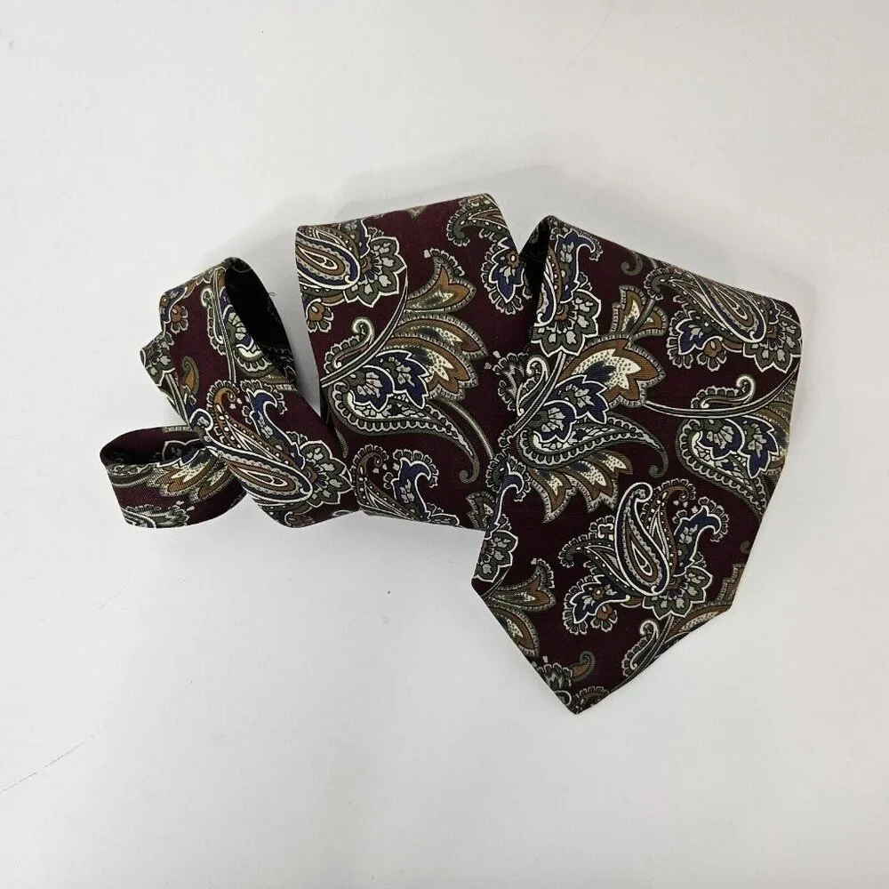 Hathaway Mens‎ All Silk Paisley Tie 3.5